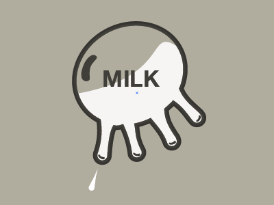 MILK break coffe cow icon milk white