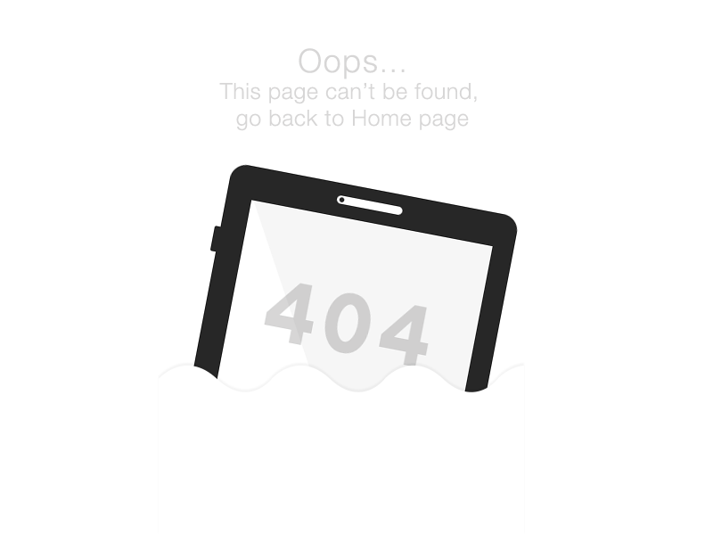 Mobile website 404 page 404 animated error gif mobile oops water wave