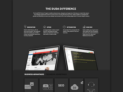 Black is pro! black bullets dark devices features homepage landing page pro ui web