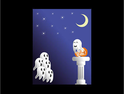 Silly Ghosts design illustration vector