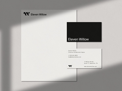 Eleven Willow - Print branding business cards design identity letter head logo logo design print typography