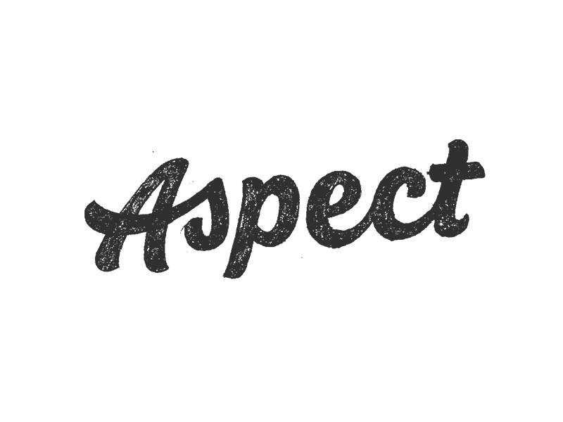 Aspect - Sketched Versions animation branding custom lettering custom type hand lettering lettering logo logo design logotype process typography word mark