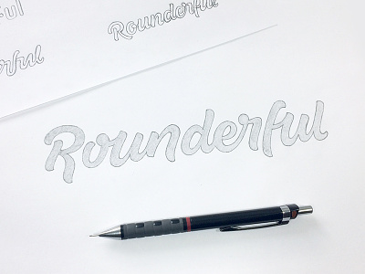 Rounderful - Final Sketch branding custom lettering custom type hand lettering lettering logo logo design logotype process typography word mark