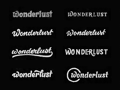 Wonderlust Rough Sketches bali hand lettering lettering logo logo design logotype luxury sketches tropical type villas wonderlust