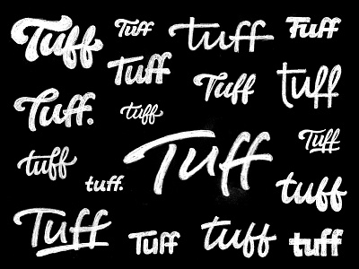 Tuff Sketches hand lettering lettering logo logo design logotype sketches social media tuff type wordmark