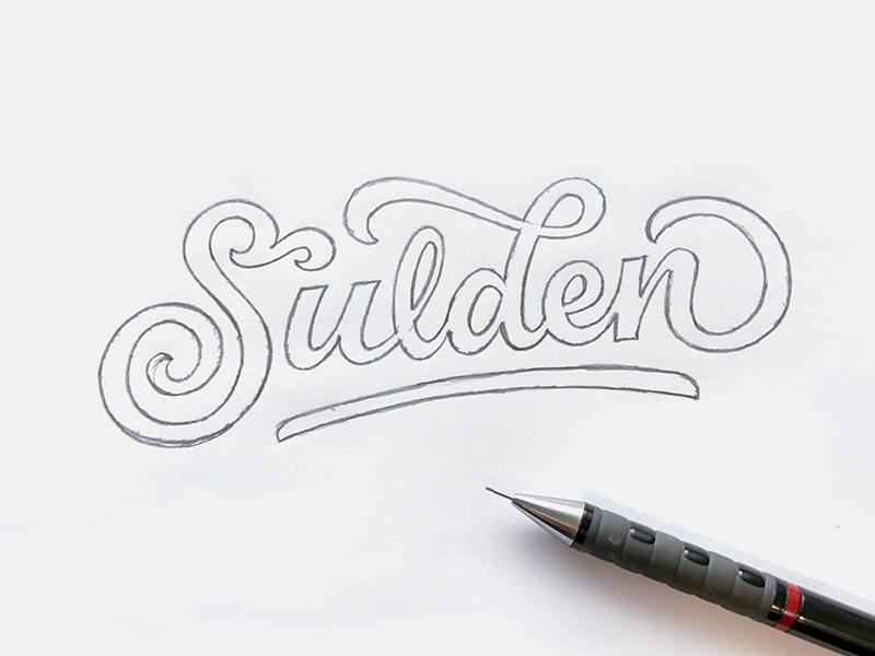 Sulden - Sketch logo design motorcycles hand lettering wordmark sulden type lettering logo logotype