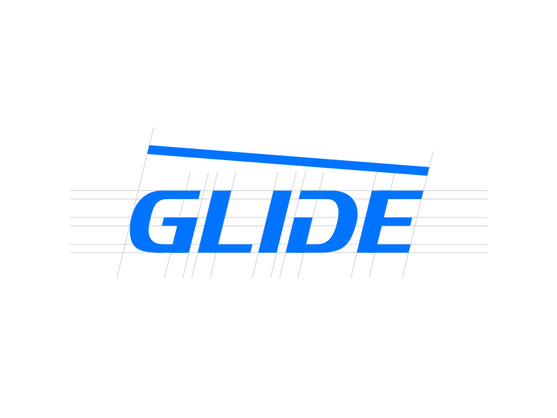 Glide Snowsports logo design custom type snow wordmark ski snowsports type lettering logo logotype