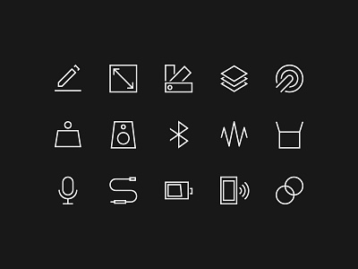 B&O Icons icon design iconography icons minimal outline specs ui