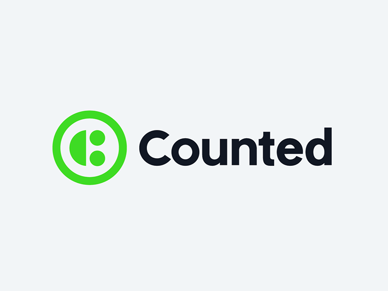 Counted Animation animation branding counted healthy eating icon logo logo design motion wordmark