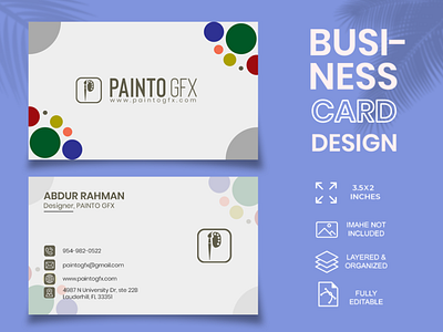 Business Card Design for PAINTO GFX