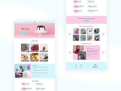 WebSite for cake bakery design ui web