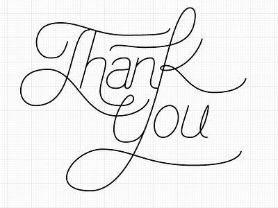 Thank You illustration illustrator lettering vector