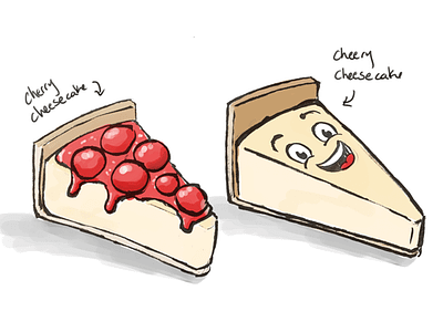 Cheery Cheesecake cheery cheesecake cherry drawing illustration