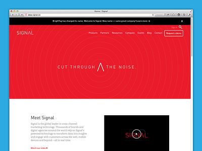 Signal blue noise red signal web design web development