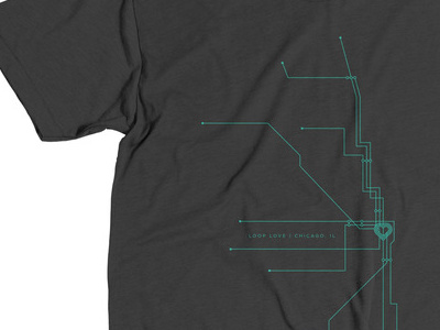 Loop Love on Cotton Bureau chicago cotton bureau design illinois loop tshirt vector