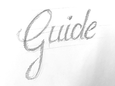 Guide lettering pencil sketch typography