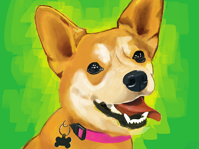 Pip Face digital painting dog drawing painting photoshop pip