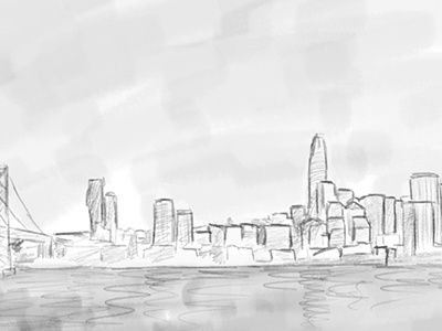 San Francisco drawing pencil sketch storyboard