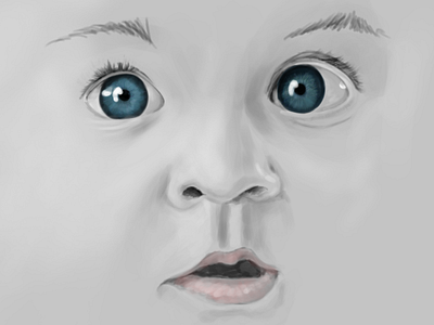 Baby Face digital drawing paint photoshop sketch