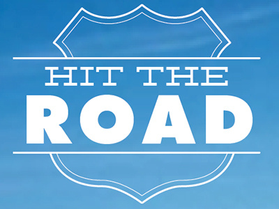 Hit The Road design logo road summer