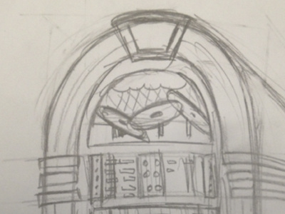 Jukebox drawing illustration jukebox sketch