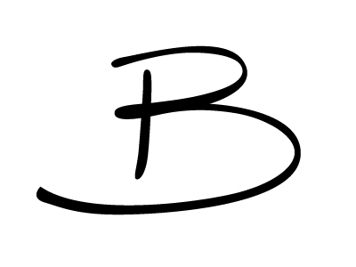 Personal Logo b drawn hand logo personal typography