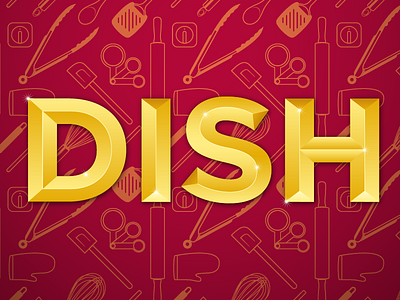 Dish cooking dish gold illustrator type typography