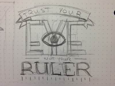 Trust Your Eye dot grid drawing eye pencil sketch trust