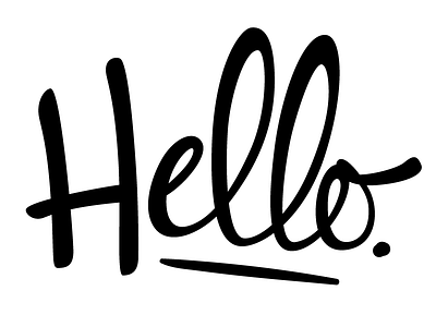 Hello drawing hand hello type typography vector