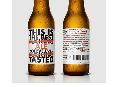 F*cking Beer beer design label mock up typography