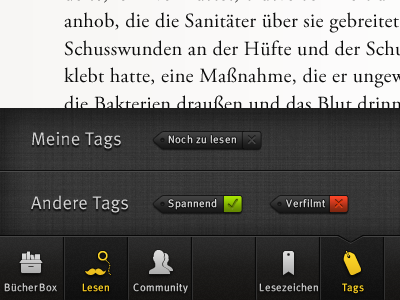 BookBox Tags ebook icons ipad menu reader tag tags taskbar