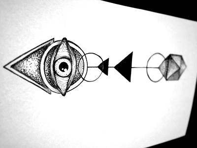 Abstract Tattoo abstract arrow ballpoint eye illustration minimal tattoo