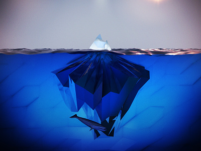 ice.BERG c4d cinema cinema4d ice iceberg low-poly lowpoly ocean poly wale