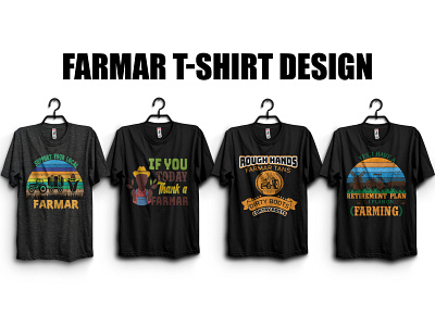 FARMAR adobe illustrator cow design farmar illustration mounth rice tree t shirt design tractor vector