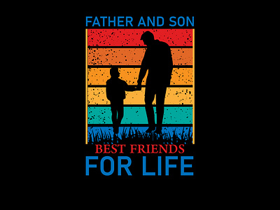 FATHER AND SON T-SHIRT DESIGN adobe illustrator dad design father and dad graphic design illustration papa son t shirt design vector