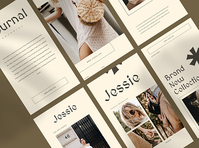 Jessie Instagram Template Stories branding brown design fashion feminim graphic design instagram minimalist promo sale store stories