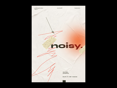 Noise Poster black brutalism clean experimental grunge minimalist poster promblem solution solving texture typogaraphy