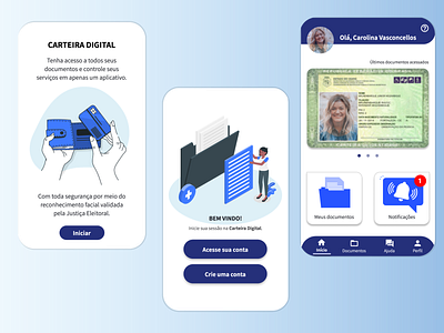 Digital wallet app design documents simple ui