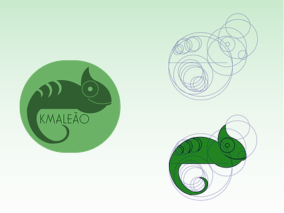 Chameleon Logo - Golden Ratio 005 animal branding challenge chameleon dailyui design golden ratio graphic design green illustration logo logotype proporção áurea ui