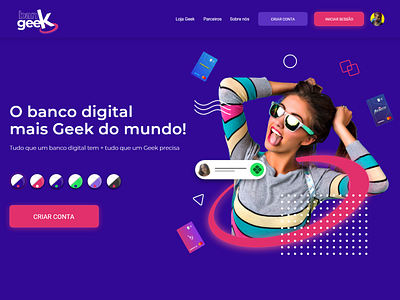 Bangeek - UI & UX Design - Digital Bank [XD + PSD] bank design graphicdesign landingpage nerd ui uiuxdesign user ux web website