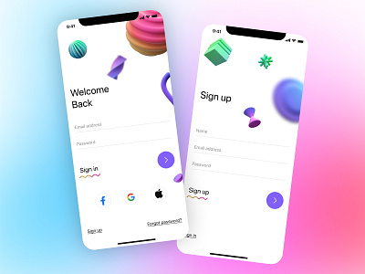 Sign In - Sign Up app sign in sign up ui