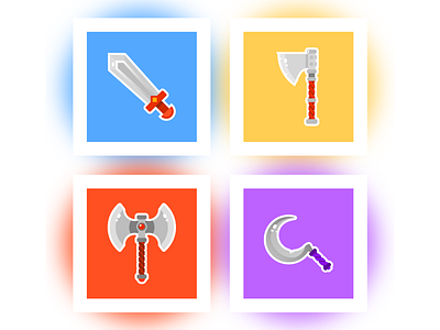 Game Icons Part 2 axe game icon great axe sword sythe vector