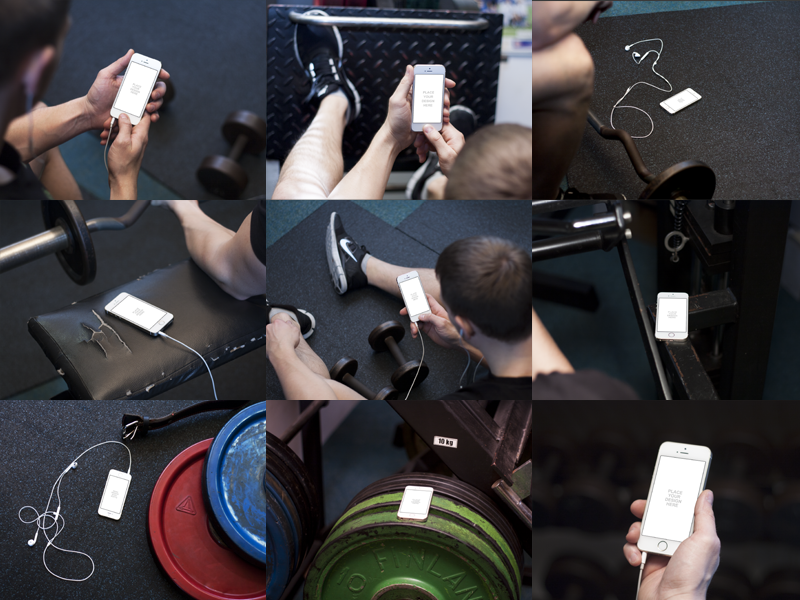 Fitness iPhone Mockup by Moockio on Dribbble