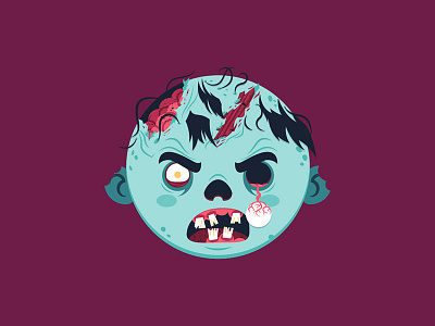 Zombie evil flat halloween horror illustration monster vector villain zombie