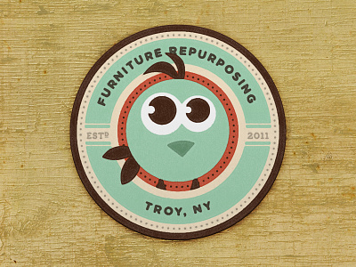 Funcycled bird chic logo modern troy vintage