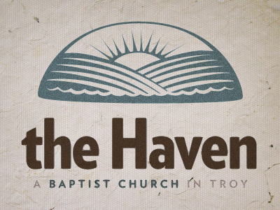 The Haven church fleckypaper lineart logo negativespace print