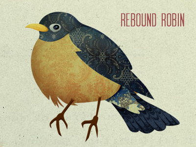 Rebound Robin bird conference dribbble dribbleconnect robin texture