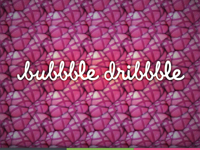 Bubbble Dribbble bubble pattern contest dribbble photoshop