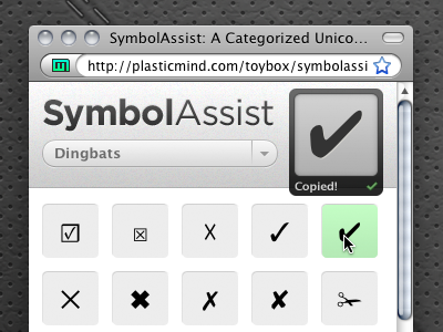 ʇsıssɐ ןoqɯʎs symbols ui