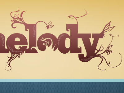 Rainforest Melody flourish growth logo vines